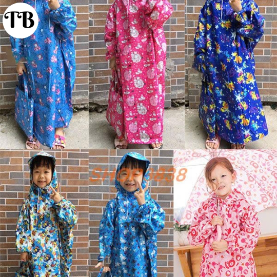 Mẫu áo mưa cánh dơi trẻ em