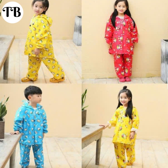 Mẫu áo mưa bộ trẻ em